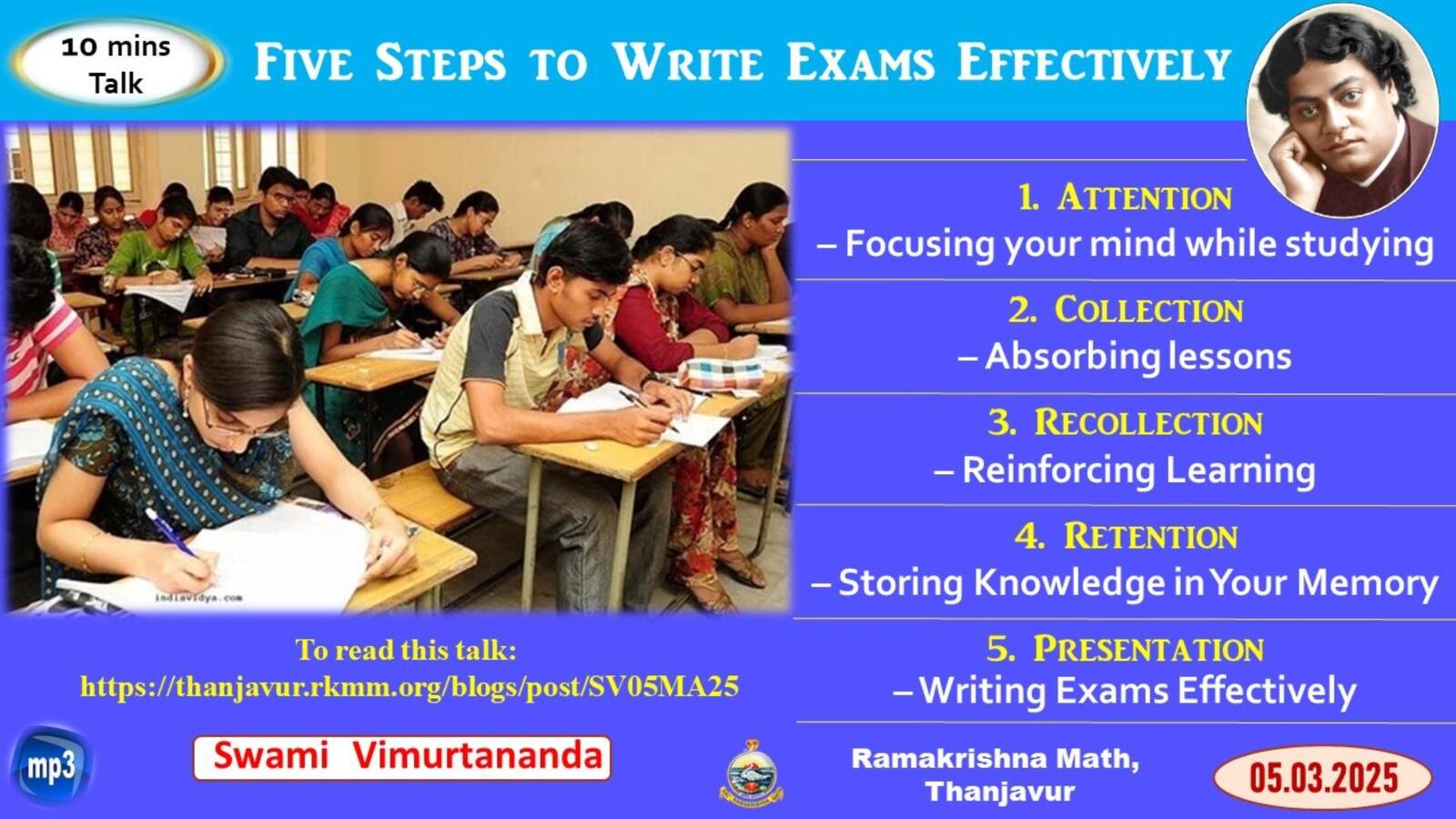 Five Steps to Write Exams Effectively